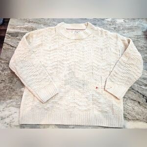 NWT Weatherproof Vintage Cream Chenille Knit Sweater Women’s Large